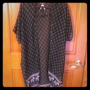 Elephant print kimono